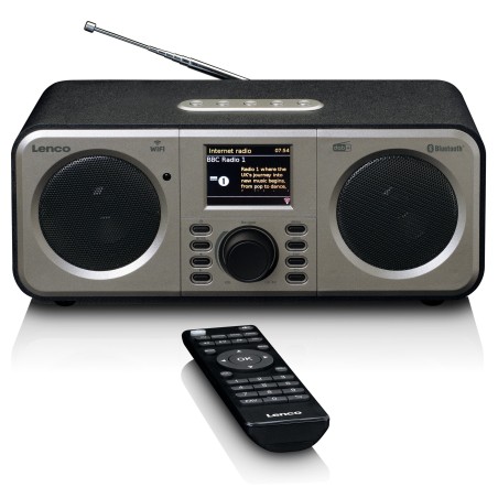 Lenco DIR-141BK radio Internet Nero, Argento