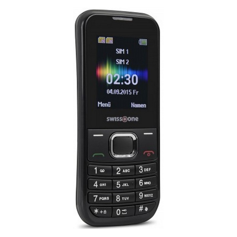 Swisstone SC 230 4,5 cm (1.77") Nero Telefono per anziani