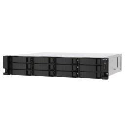 QNAP TS-1273AU-RP-8G server NAS e di archiviazione Armadio (2U) Ryzen Embedded V1500B 8 GB DDR4 0 TB QNAP QTS Alluminio, Nero