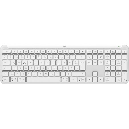 Logitech K950 Signature Slim tastiera Ufficio RF senza fili + Bluetooth QWERTZ Tedesco Bianco
