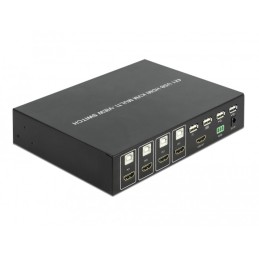 DeLOCK KVM 4 in 1 Multiview Switch 4 x HDMI con USB 2.0