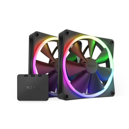 NZXT F140 RGB TWIN Case per computer, Processore Ventilatore 14 cm Nero 2 pz