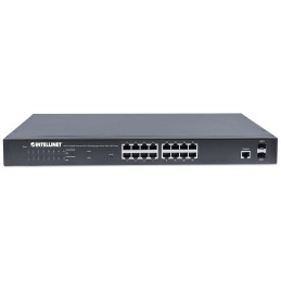 Intellinet 561198 switch di rete Gestito L2+ Gigabit Ethernet (10 100 1000) Supporto Power over Ethernet (PoE) 1U Nero