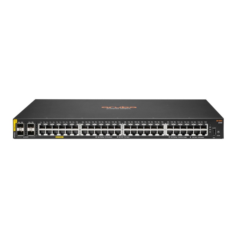 HPE Aruba Networking CX 6000 48G Class4 PoE 4SFP 740W Gestito L3 Gigabit Ethernet (10 100 1000) Supporto Power over Ethernet