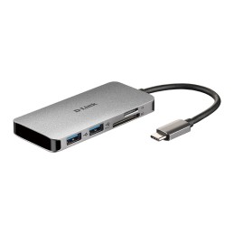 D-Link DUB-M610 replicatore di porte e docking station per laptop Cablato USB 3.2 Gen 1 (3.1 Gen 1) Type-C Alluminio, Nero