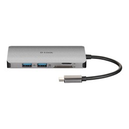 D-Link DUB-M610 replicatore di porte e docking station per laptop Cablato USB 3.2 Gen 1 (3.1 Gen 1) Type-C Alluminio, Nero