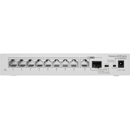 HUAWEI eKit S110 Series S110-8P2ST Non gestito L2 Gigabit Ethernet (10 100 1000) Supporto Power over Ethernet (PoE) Grigio