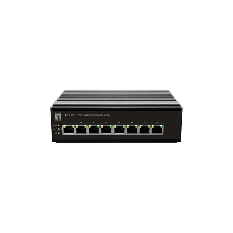 LevelOne IFS-0801 switch di rete Non gestito Fast Ethernet (10 100) Nero