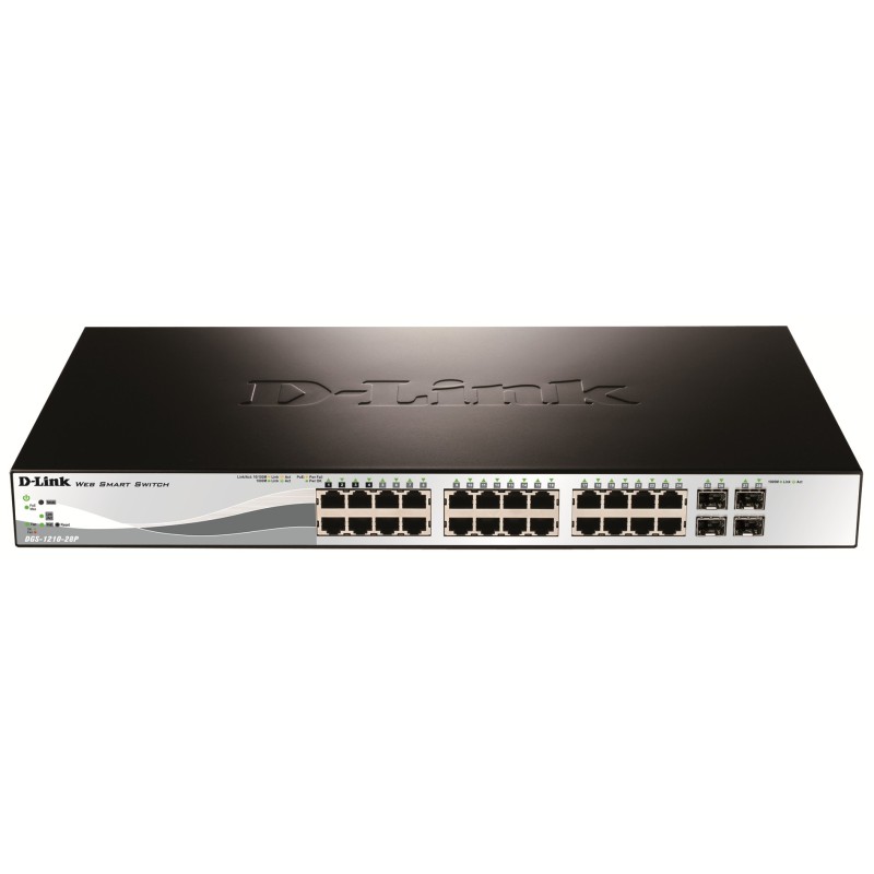 D-Link DGS-1210-28P Gestito L2 Gigabit Ethernet (10 100 1000) Supporto Power over Ethernet (PoE) 1U