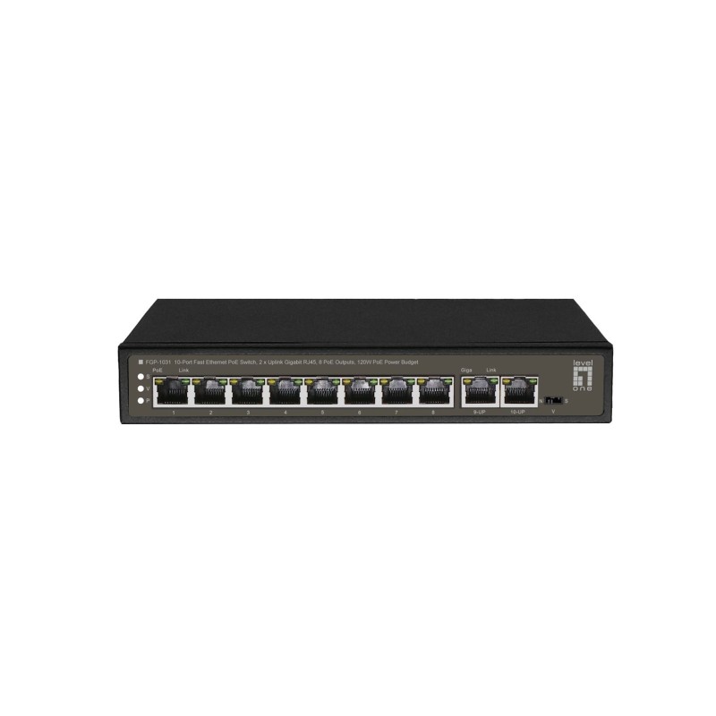 LevelOne FGP-1031 switch di rete Non gestito Gigabit Ethernet (10 100 1000) Supporto Power over Ethernet (PoE) Nero