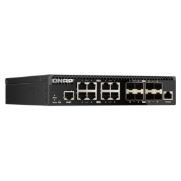 QNAP QSW-M3216R-8S8T switch di rete Gestito L2 L3 10G Ethernet (100 1000 10000) 1U Nero