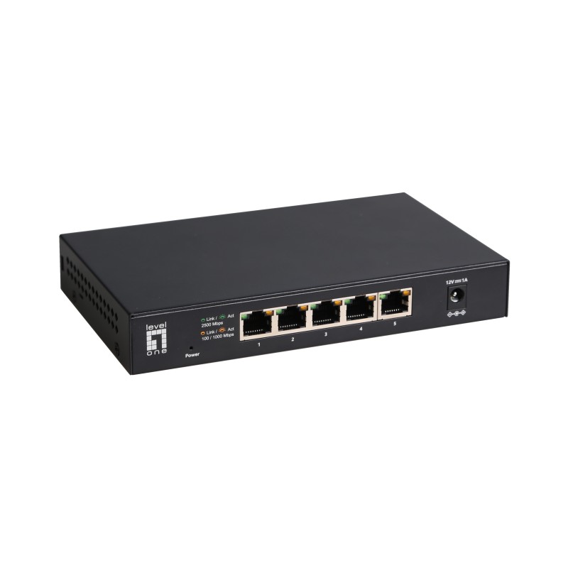 LevelOne GEU-0525 switch di rete Non gestito 2.5G Ethernet (100 1000 2500) Nero