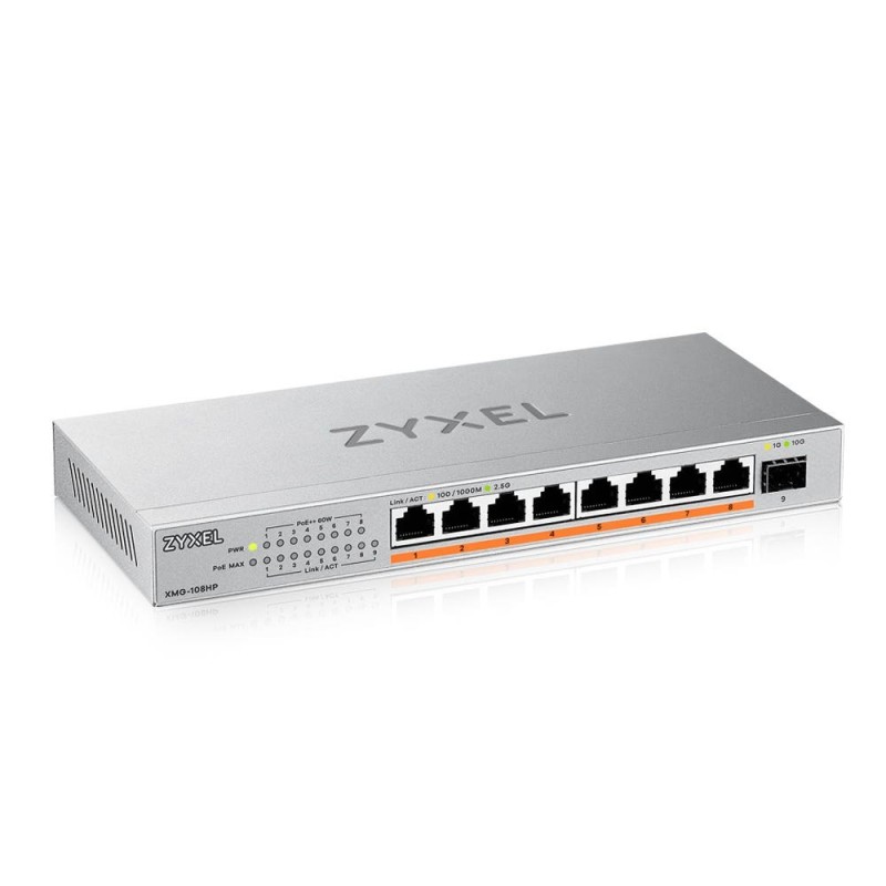 Zyxel XMG-108HP Non gestito 2.5G Ethernet (100 1000 2500) Supporto Power over Ethernet (PoE) Zyxel XMG-108HP Non gestito 2.5G Ethernet (100 1000 2500) Supporto Power over Ethernet (PoE)