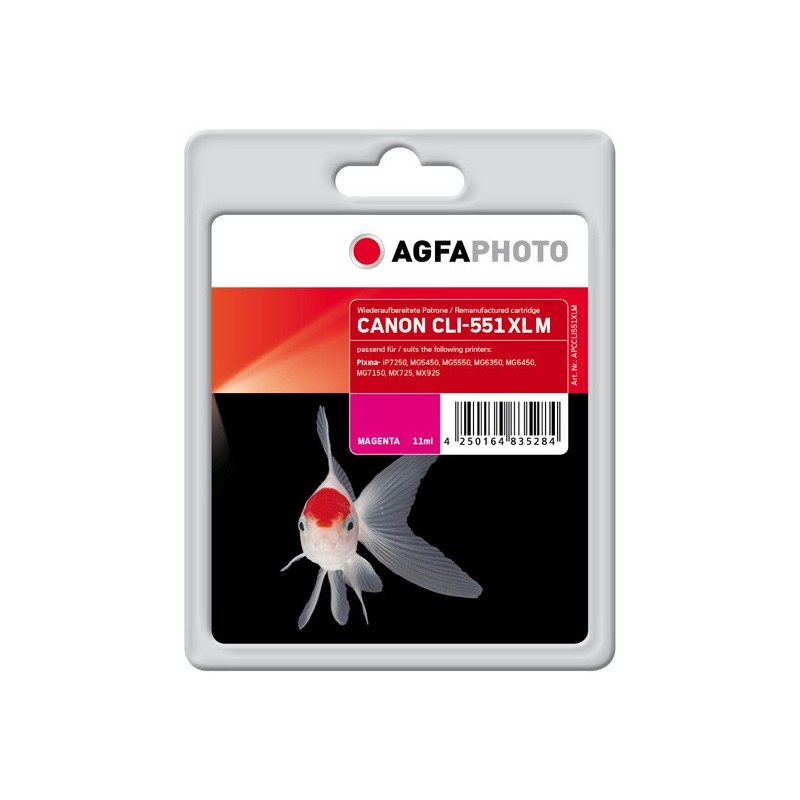 AgfaPhoto APCCLI551XLM cartuccia d'inchiostro 1 pz Resa standard Magenta