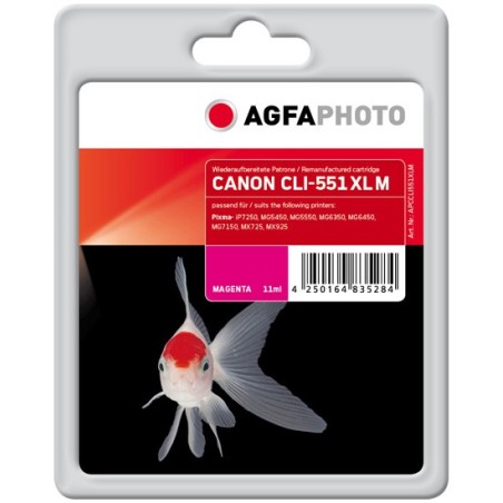 AgfaPhoto APCCLI551XLM cartuccia d'inchiostro 1 pz Resa standard Magenta