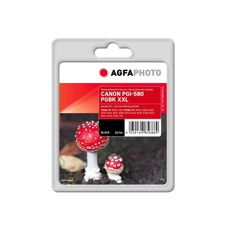 AgfaPhoto APCPGI580XXLB cartuccia d'inchiostro 1 pz Compatibile Nero