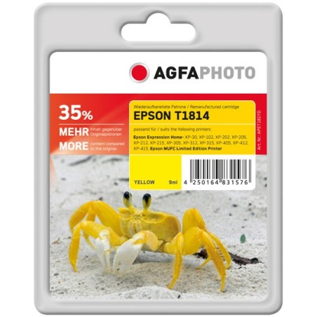 AgfaPhoto APET181YD cartuccia d'inchiostro 1 pz Giallo