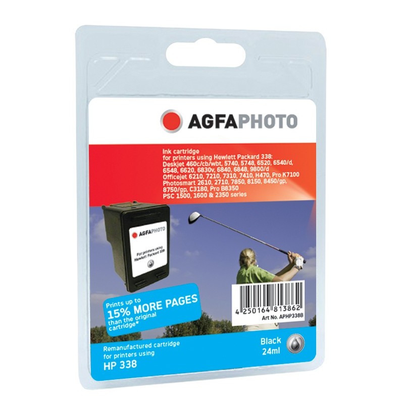 AgfaPhoto APHP338B cartuccia d'inchiostro 1 pz Nero