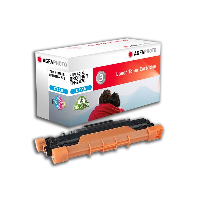 AgfaPhoto APTBTN247CE cartuccia toner 1 pz Compatibile Ciano