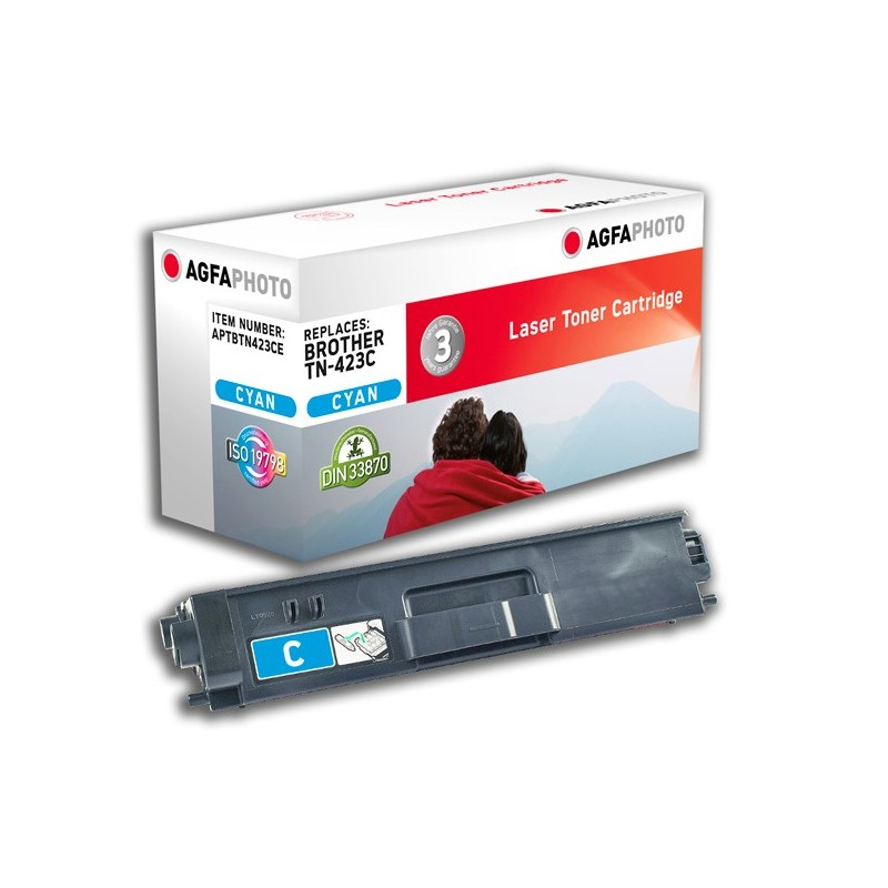 AgfaPhoto APTBTN423CE cartuccia toner 1 pz Compatibile Ciano