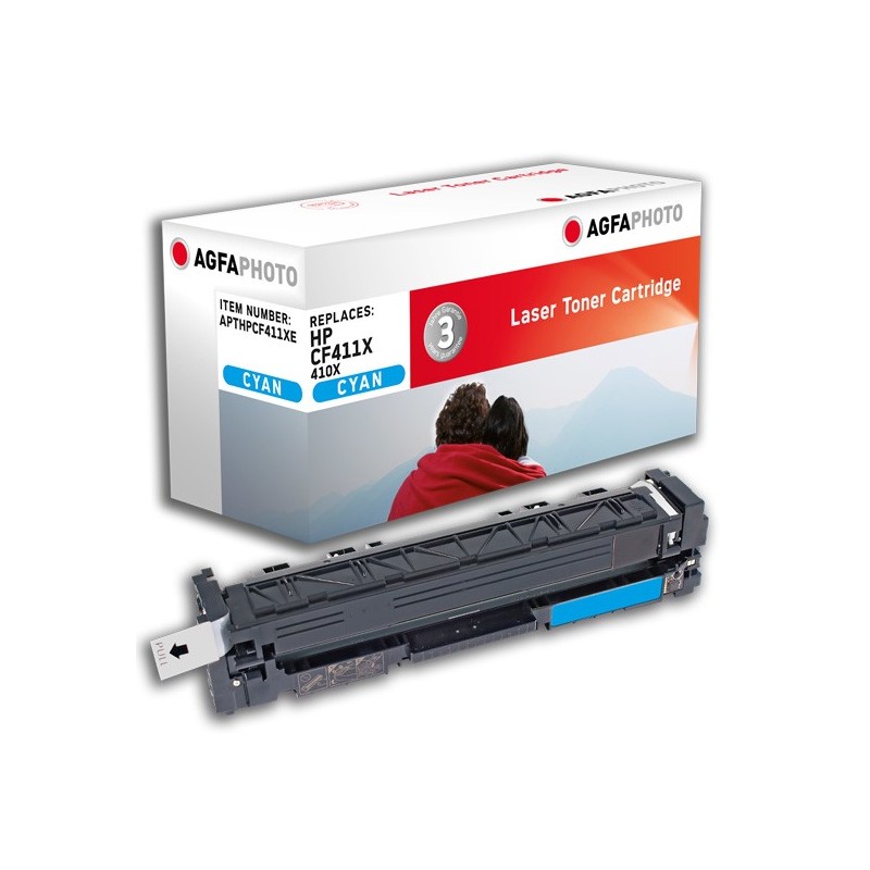 AgfaPhoto APTHPCF411XE cartuccia toner 1 pz Compatibile Ciano