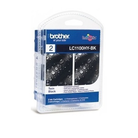 Brother LC-1100HYBKBP2DR cartuccia d'inchiostro 2 pz Originale Nero