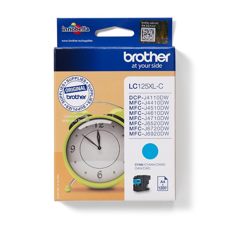 Brother LC-125XLC cartuccia d'inchiostro 1 pz Originale Ciano