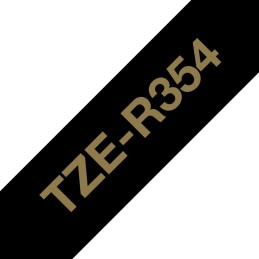 Brother TZE-R354 nastro per etichettatrice Oro su nero