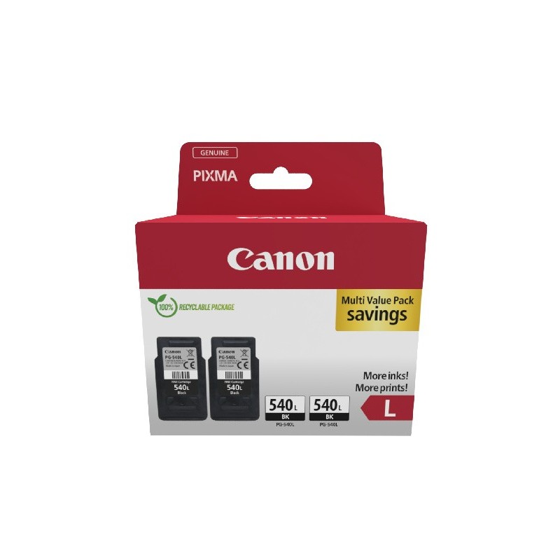 Canon PG-540L cartuccia d'inchiostro 2 pz Originale High (L) Yield Nero