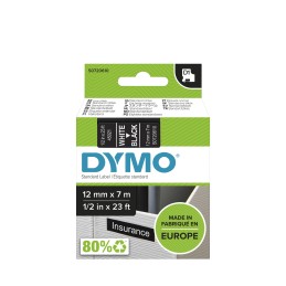 DYMO D1 - Standard Etichette - Bianco su nero - 12mm x 7m