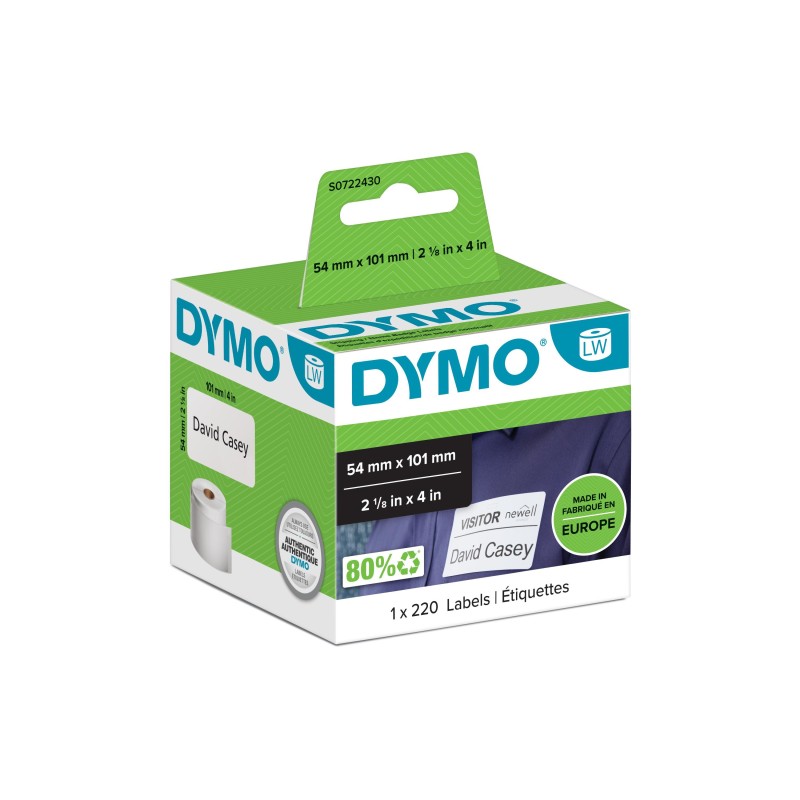 DYMO LW - Etichette di spedizione badge nominativi - 54 x 101 mm - S0722430