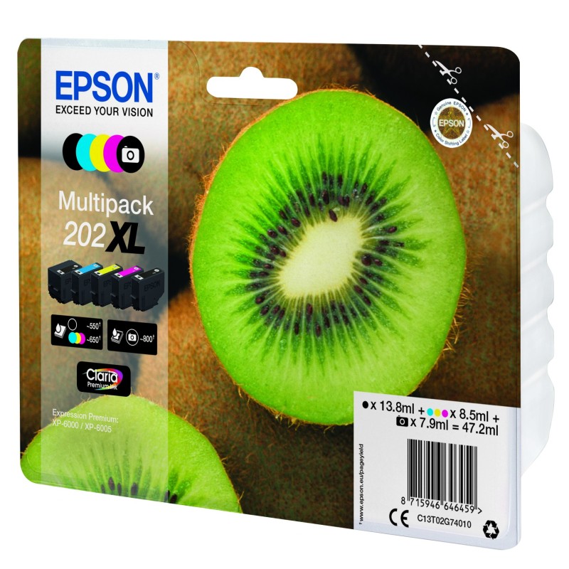 Epson Kiwi Multipack 5-colours 202XL Claria Premium Ink