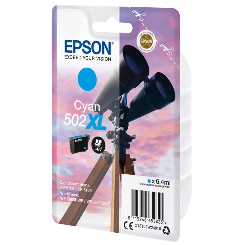 Epson Singlepack Cyan 502XL Ink