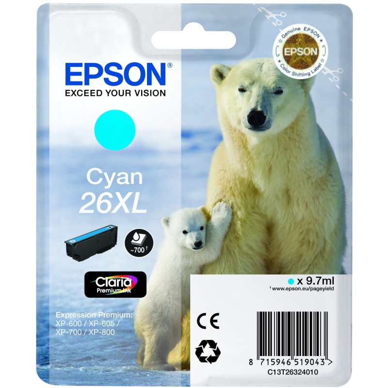 Epson Polar bear Cartuccia Ciano XL