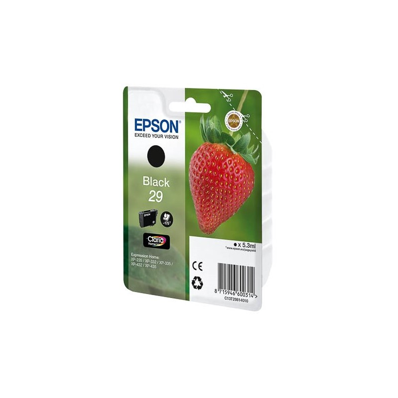 Epson Strawberry 29 K cartuccia d'inchiostro 1 pz Originale Resa standard Nero