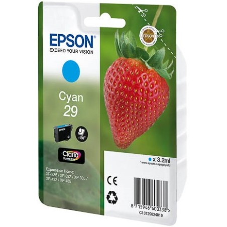 Epson Strawberry 29 C cartuccia d'inchiostro 1 pz Originale Resa standard Ciano