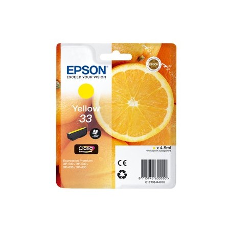 Epson Oranges C13T33444010 cartuccia d'inchiostro 1 pz Originale Giallo