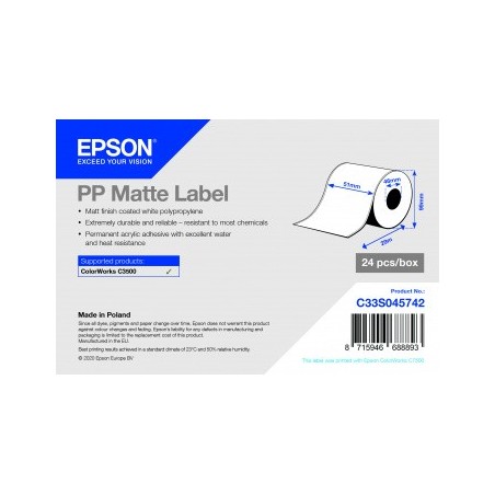 Epson C33S045742 etichetta per stampante Bianco