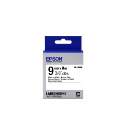 Epson Nastro fondo Standard Bianco per testo Nero 9 9 LK-3WBN