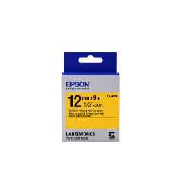 Epson Nastro fondo Pastello Giallo per testo Nero 12 9 LK-4YBP