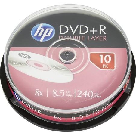 HP DRE00060 DVD vergine 8,5 GB DVD+R 10 pz