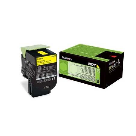 Lexmark 802Y cartuccia toner 1 pz Originale Giallo