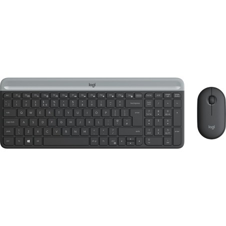 Logitech MK470 tastiera Mouse incluso Universale RF Wireless QWERTZ Tedesco Grafite