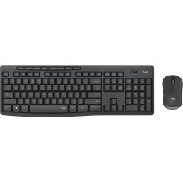 Logitech MK295 Silent Wireless Combo tastiera Mouse incluso Ufficio USB QWERTZ Tedesco Grafite