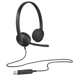 Logitech H340 Auricolare Cablato A Padiglione Ufficio USB tipo A Nero