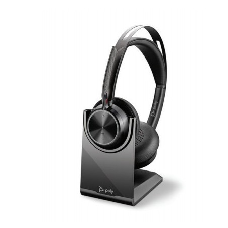 POLY Voyager Focus 2 UC Auricolare Con cavo e senza cavo A Padiglione Ufficio USB tipo A Bluetooth Base di ricarica Nero