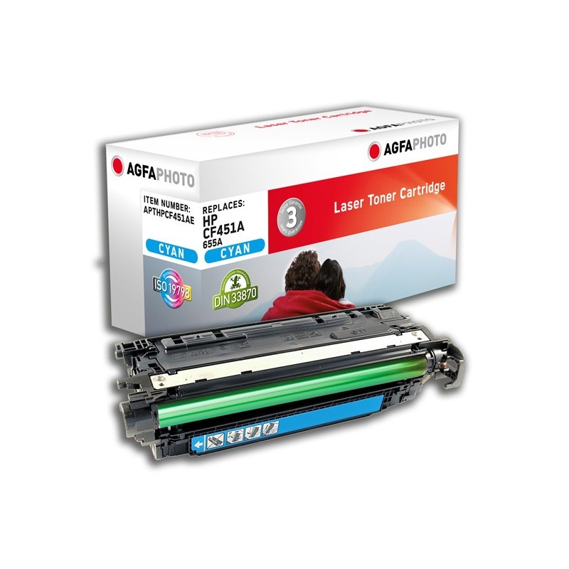 AgfaPhoto APTHPCF451AE cartuccia toner 1 pz Compatibile Ciano