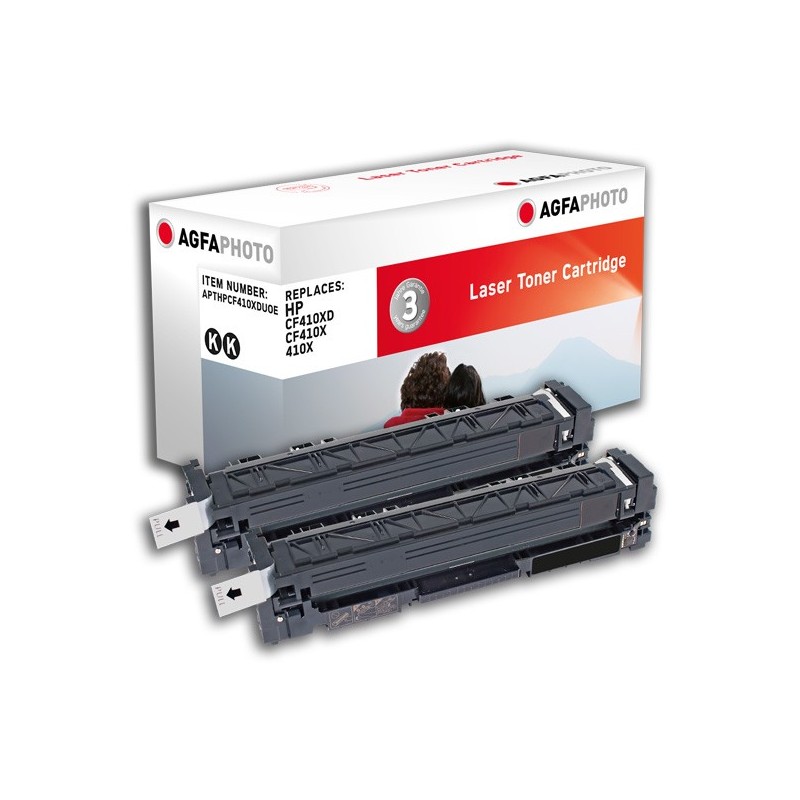 AgfaPhoto APTHPCF410XDUOE cartuccia toner 2 pz Compatibile Nero