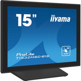 iiyama ProLite T1532MSC-B1S Monitor PC 38,1 cm (15") 1024 x 768 Pixel XGA LCD Touch screen Nero