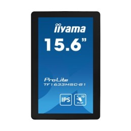iiyama ProLite TF1633MSC-B1 Monitor PC 39,6 cm (15.6") 1920 x 1080 Pixel Full HD Touch screen Nero